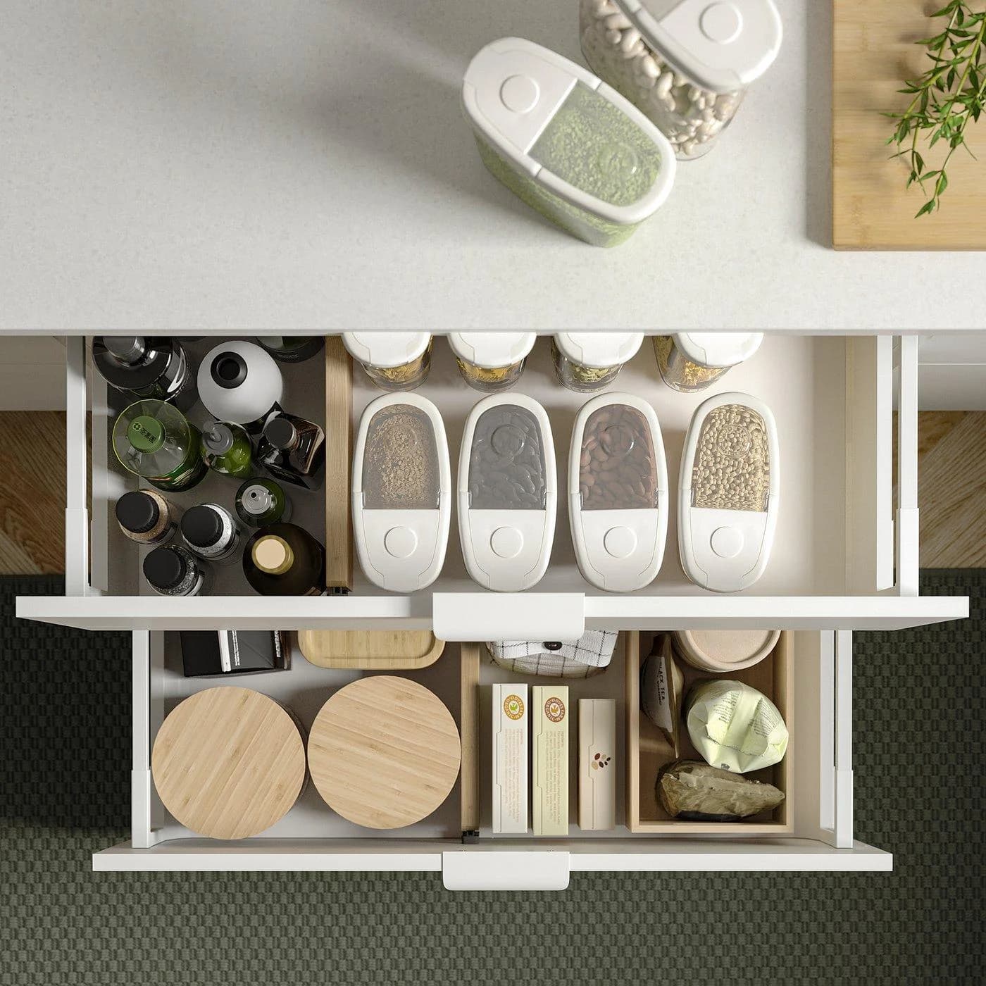 IKEA VARIERA Trennsteg Bambus für Küchenschubladen