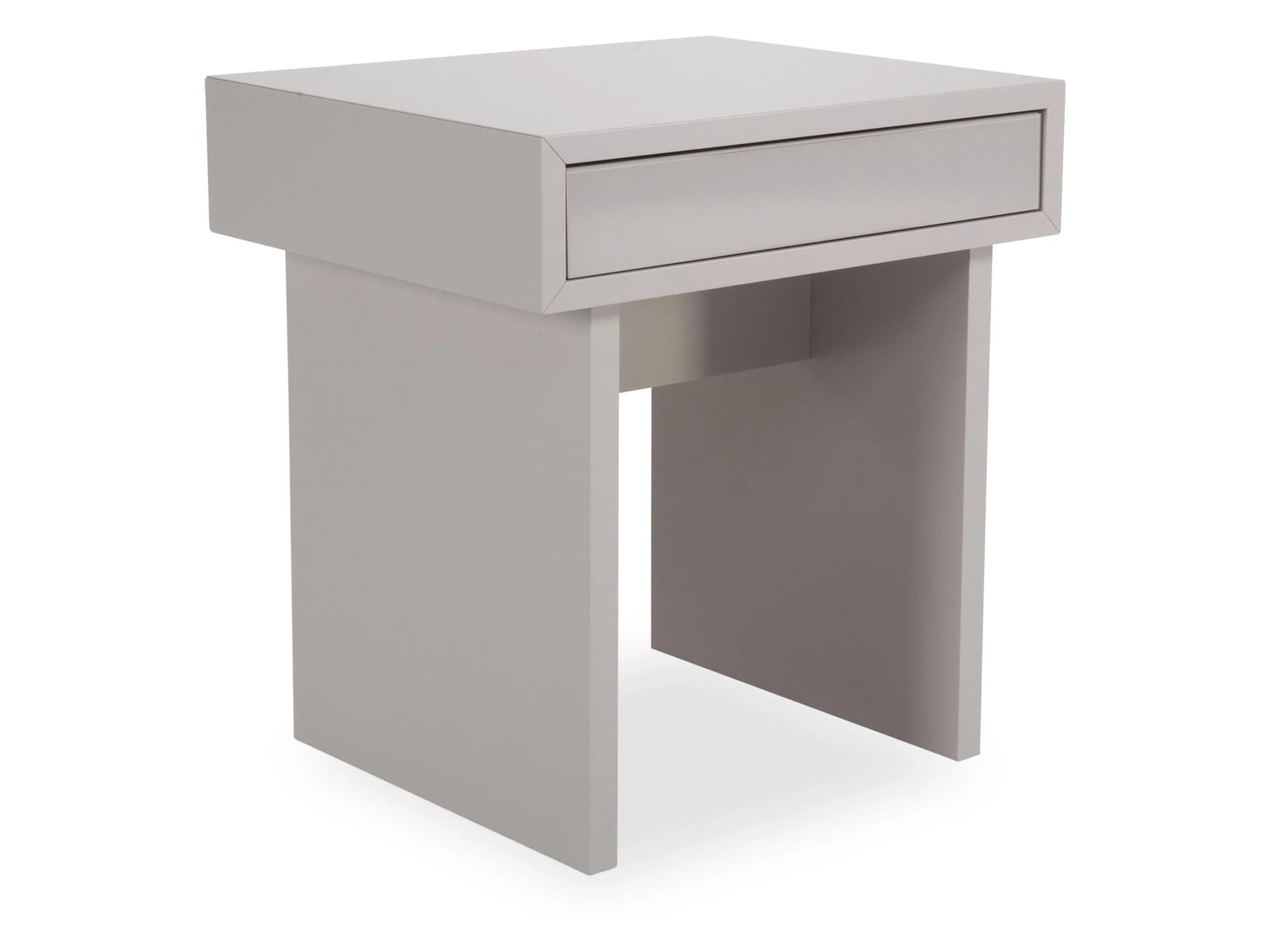 Bestelltisch PIURE TAO Grau Glas Mattlack Schubkasten
