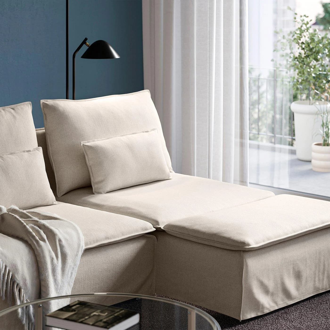 IKEA SÖDERHAMN 4er-Sofa mit Récamiere Braun