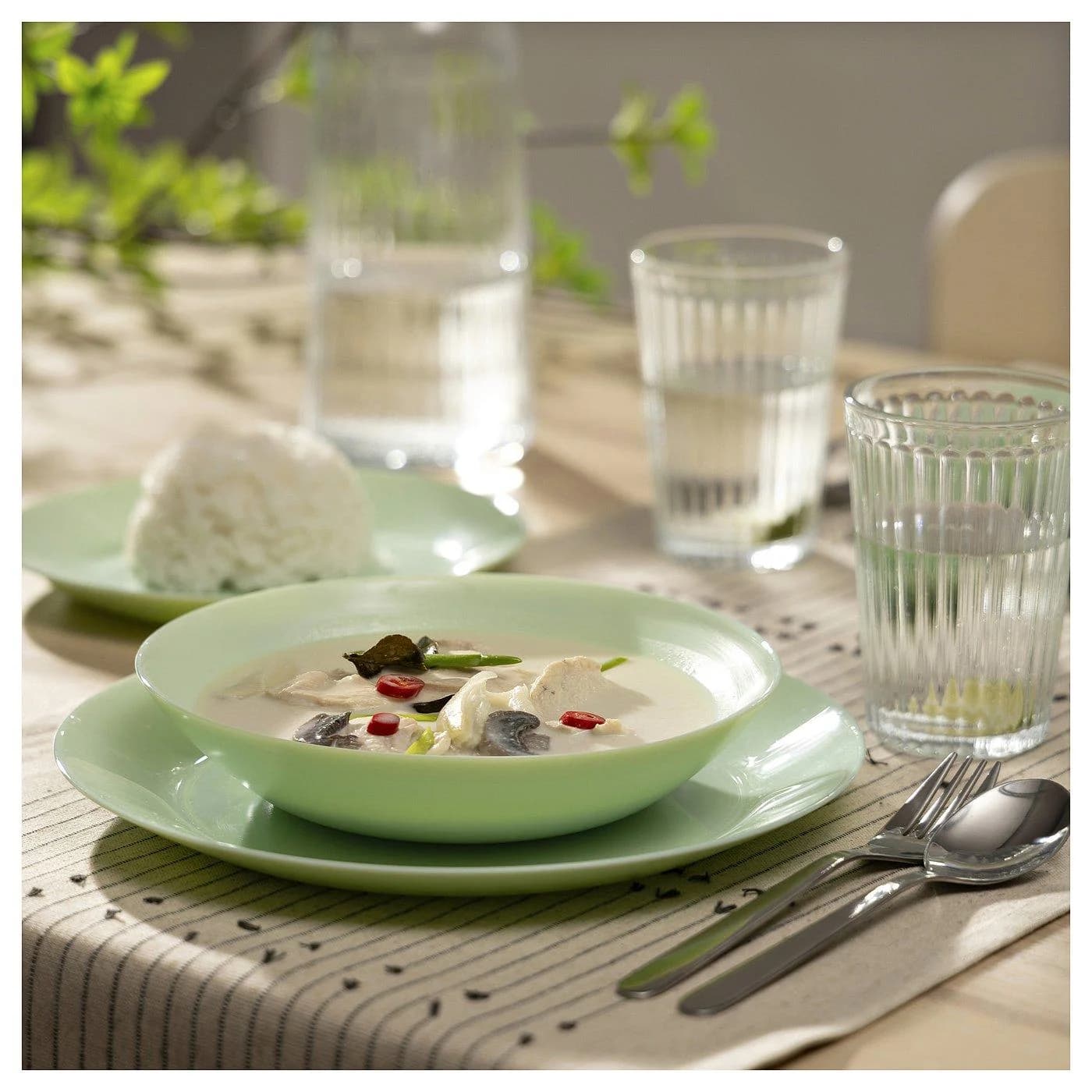 IKEA OFTAST Tiefer Teller Grün Glas