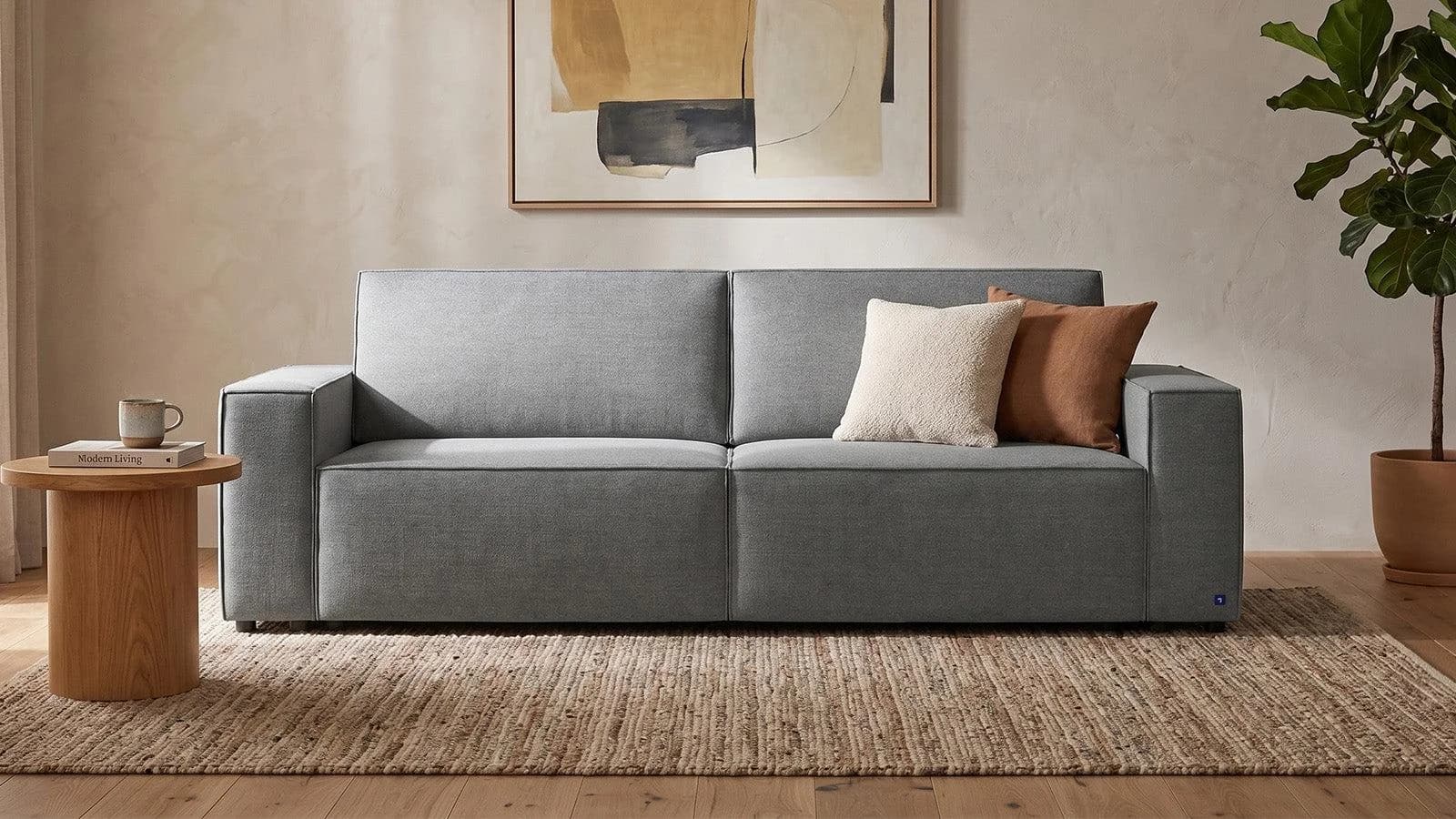 BRUNO LOUNGE Schlafsofa Dunkelgrau mit Schlaffunktion
