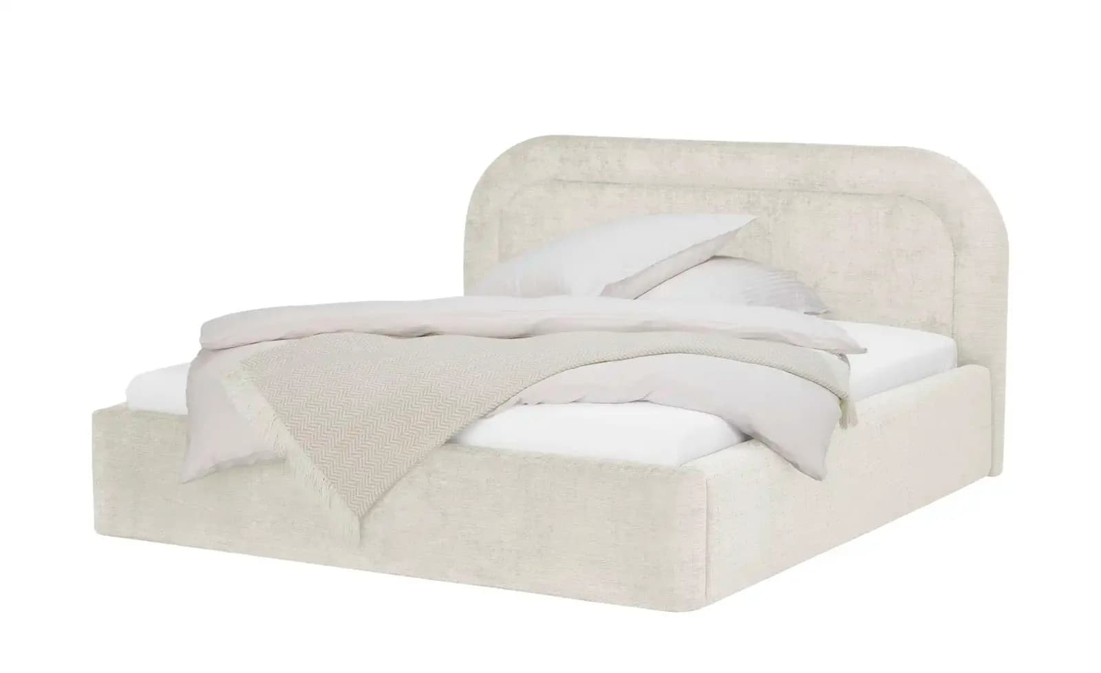 Höffner Selection Polsterbett Milea mit Bettkasten creme