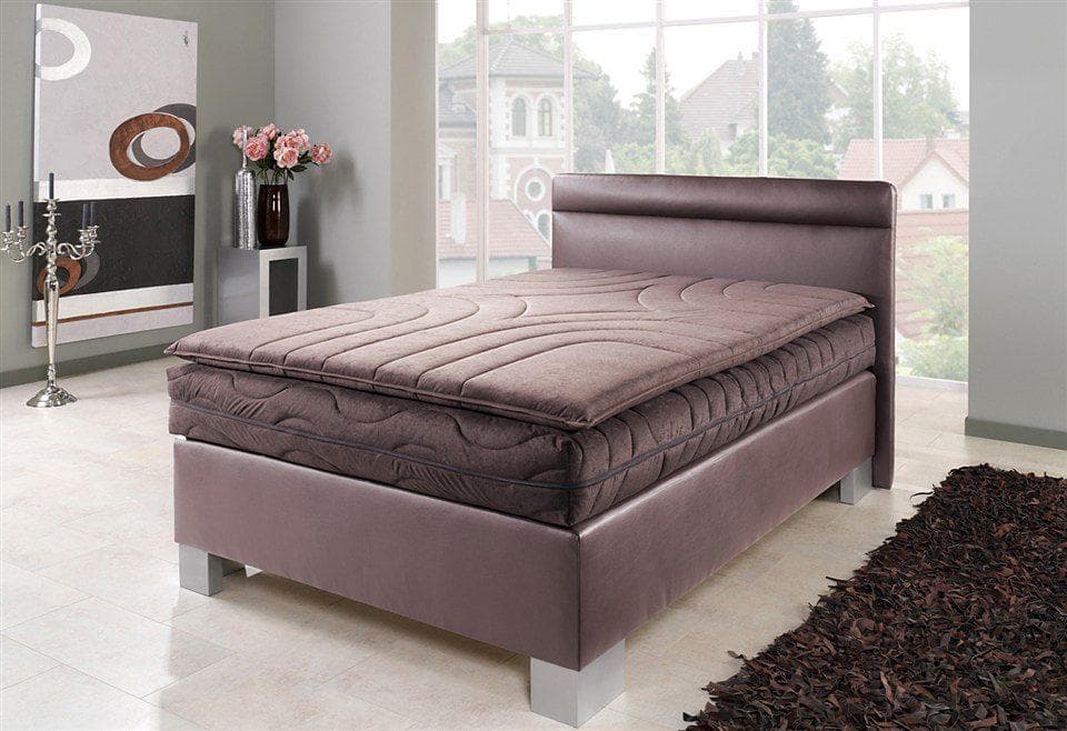 Westfalia Schlafkomfort Boxspringbett Braun Taschenfederkern