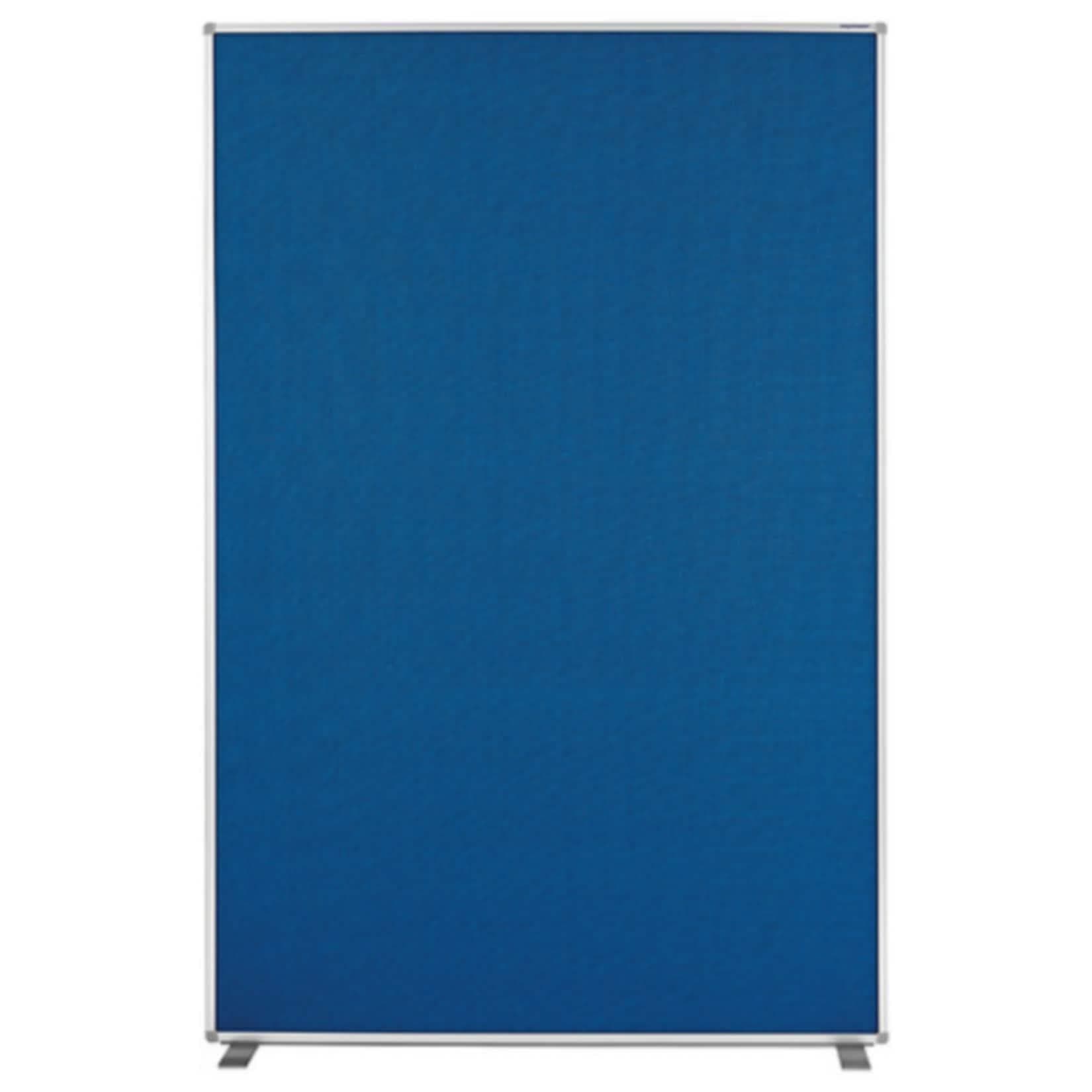 Magnetoplan Raumteiler Textil taubenblau mit T-Metallfuß und Aluminium-Rahmen