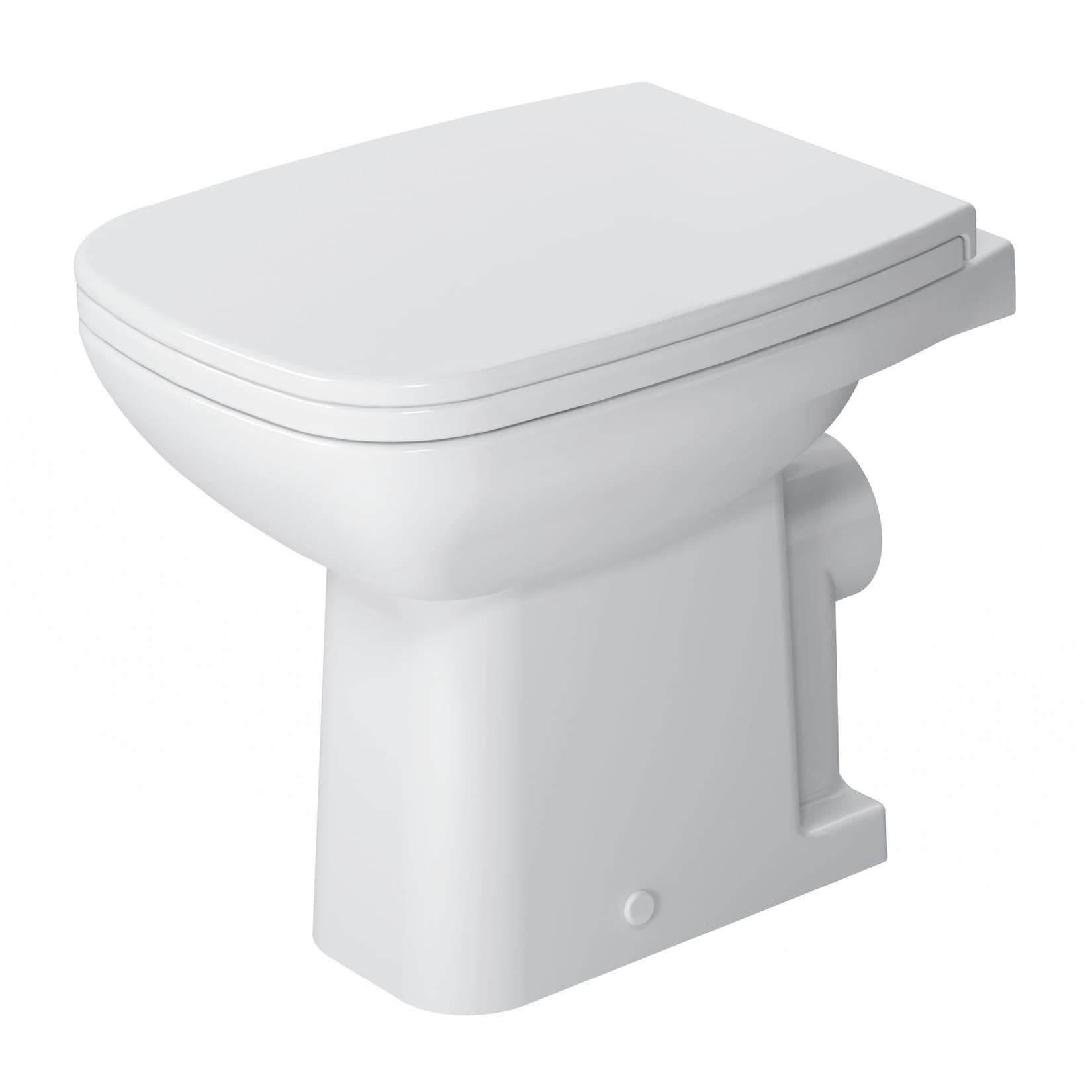 Stand-WC in Hochglanz-Weiß, Kompaktes Design