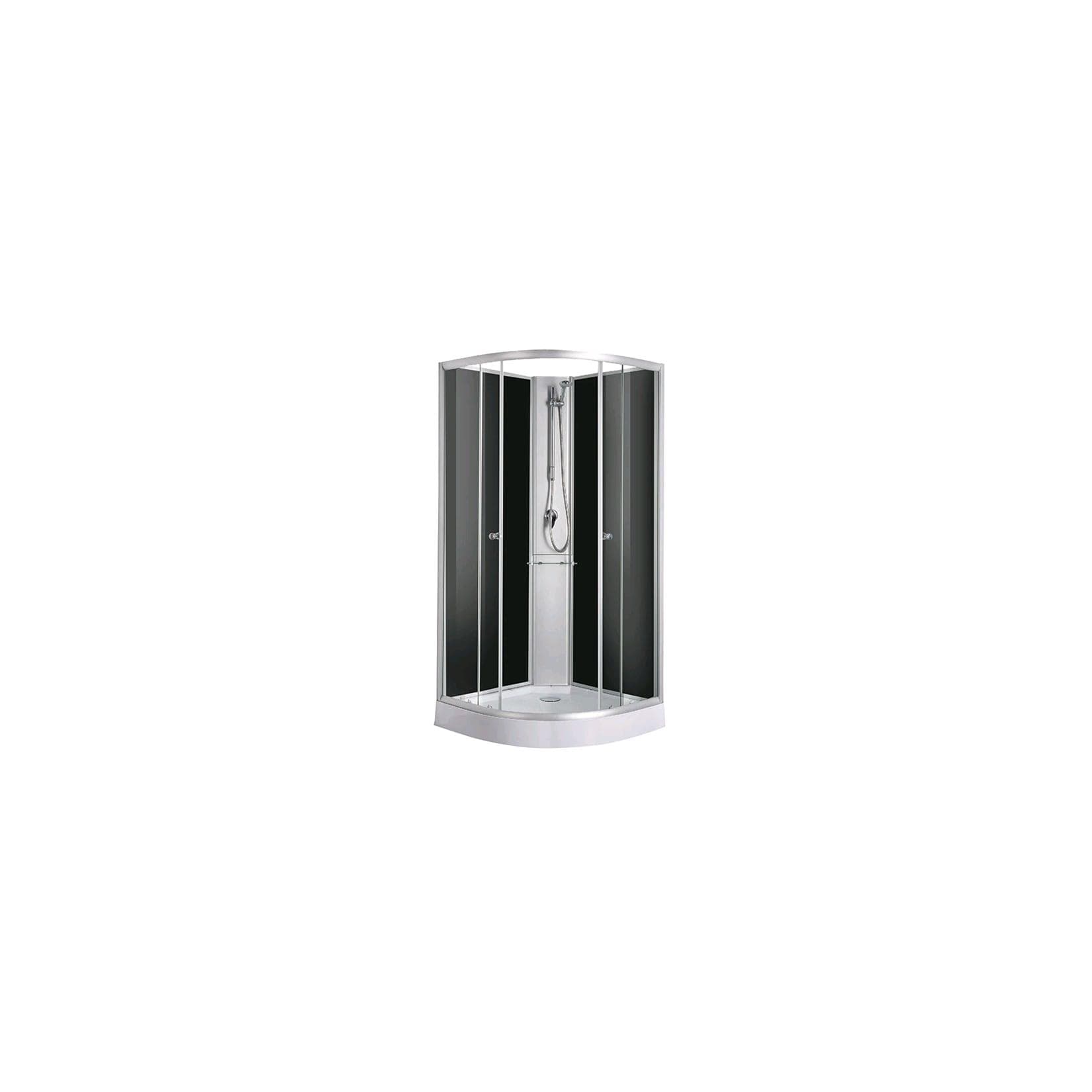 Sanotechnik Komplettdusche Rio Black Viertelkreisdusche