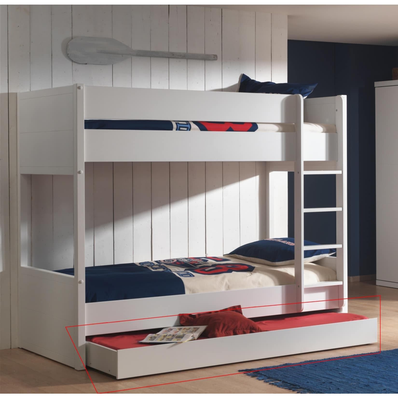Vipack Bettschubkasten Weiß Rollenauszug