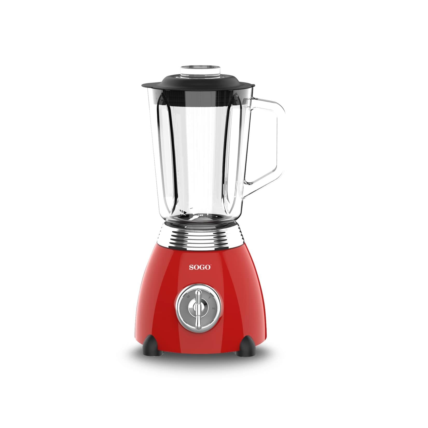 SOGO RETRO REIHE GLAS-STANDMIXER rot 1,5 L