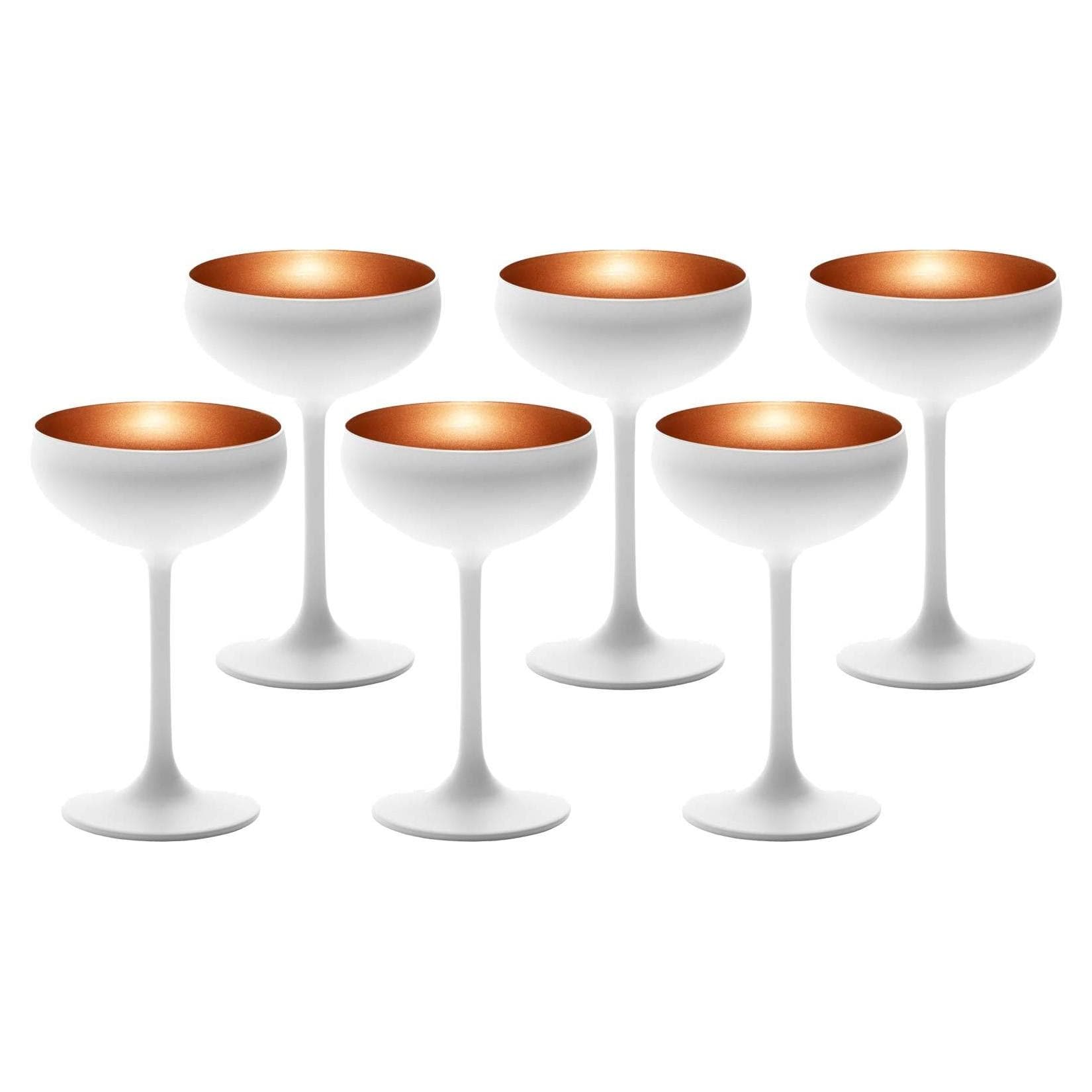 Stölzle Lausitz Sektschalen Elements 230 ml 6er Set Gold, Silber, Bronze