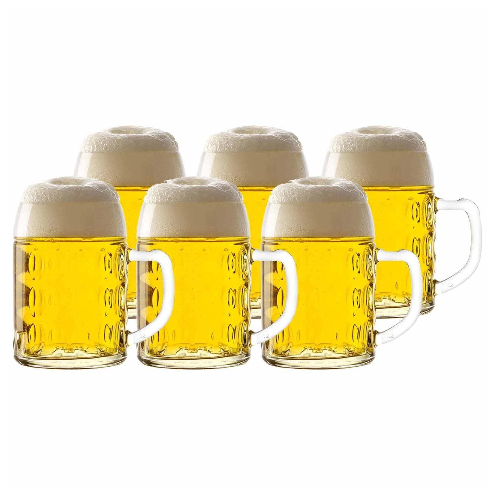 Stölzle Lausitz Bierkrug Kaiser 0,5 Liter 6er Set transparent Glas