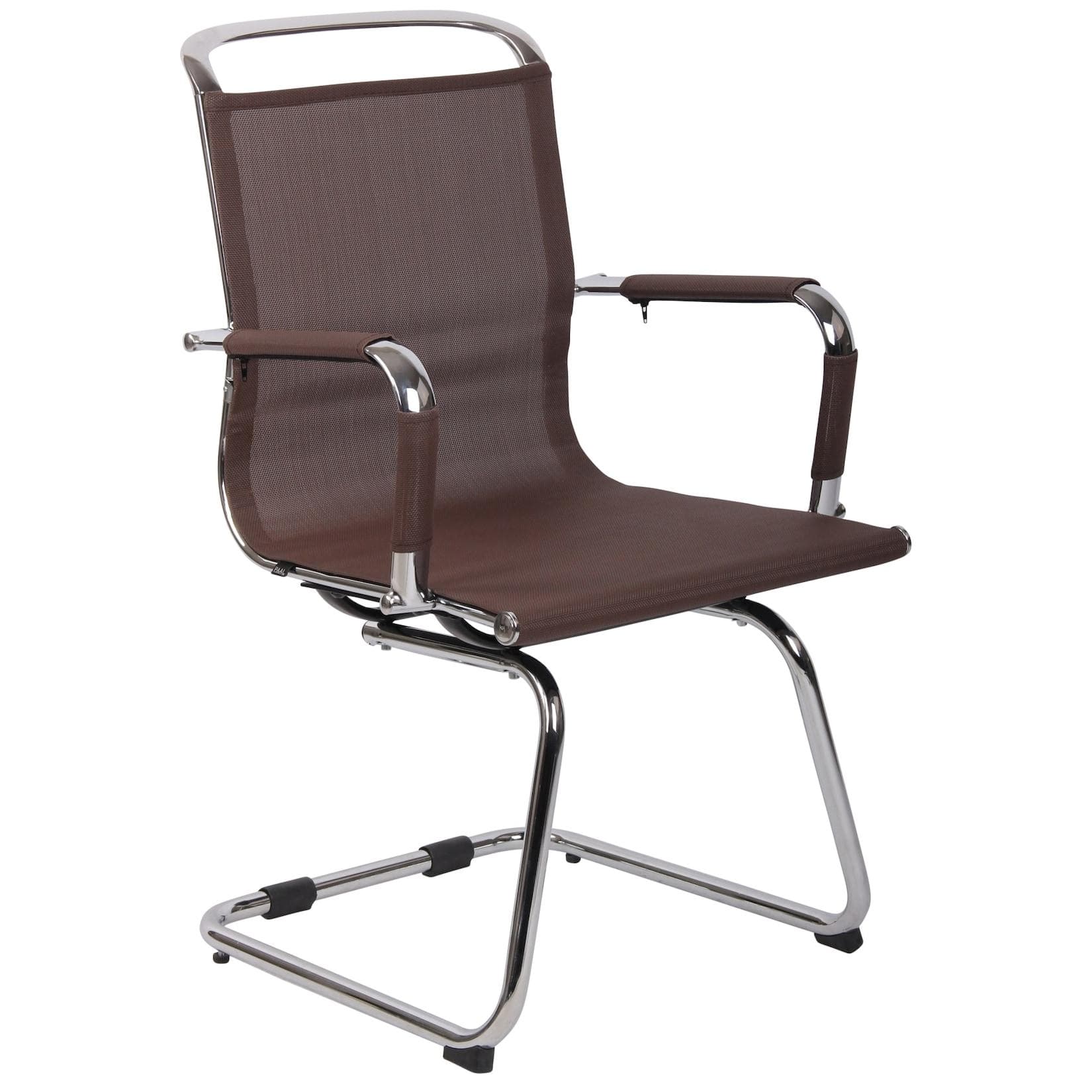 CLP Besucherstuhl Barnet Mesh mit Armlehne und Chrom-Gestell