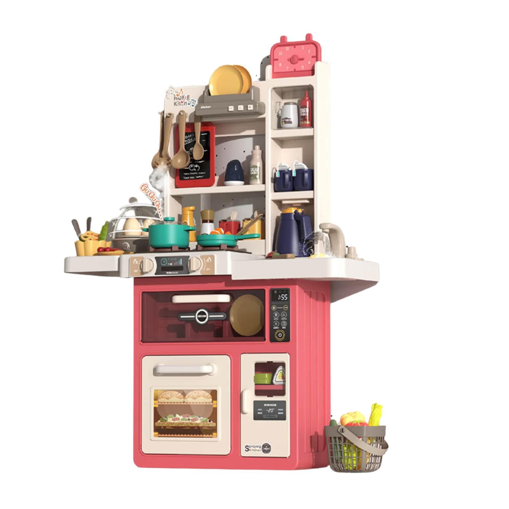 Coemo Spielküche JENNY Kunststoff Rosa Kinderküche mit Licht, Sound und Dampf