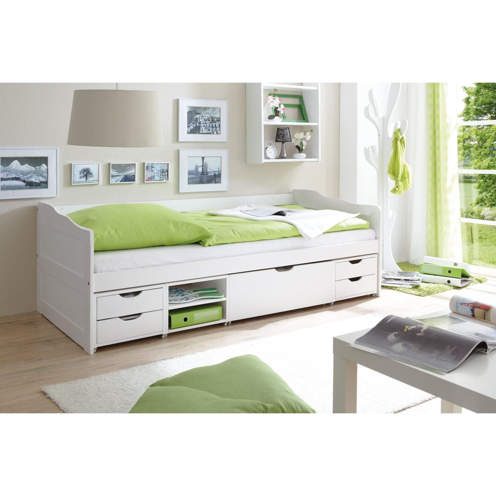 TiCAA Sofabett Marlies Kiefer Weiß