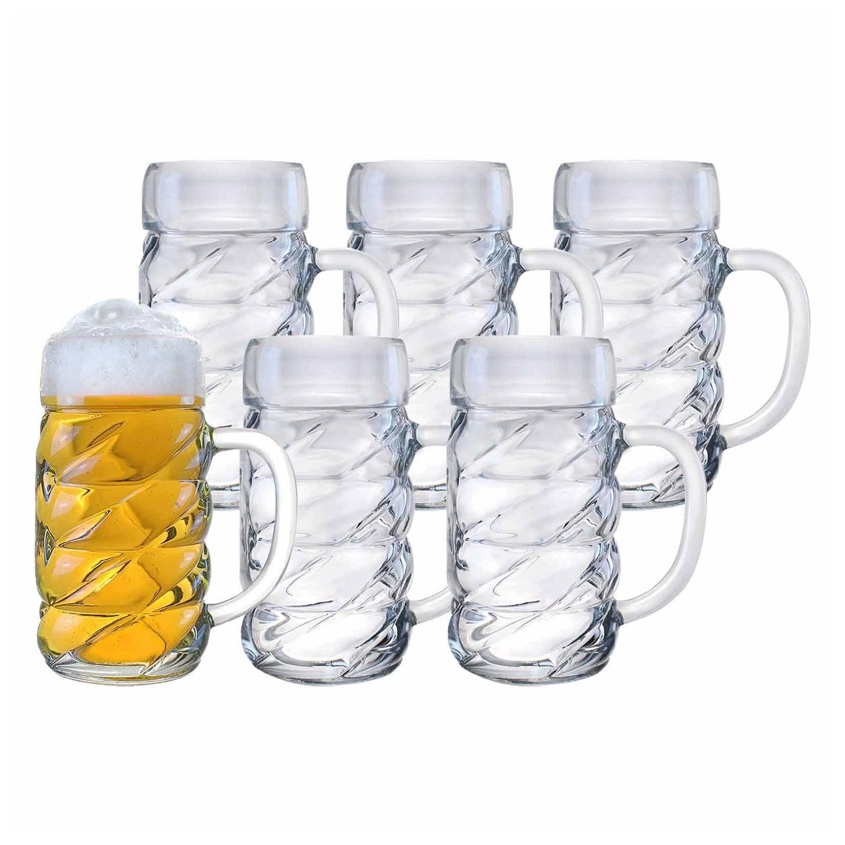Stölzle Lausitz Bierkrug Diamond 6er Set transparent Glas 0,3l