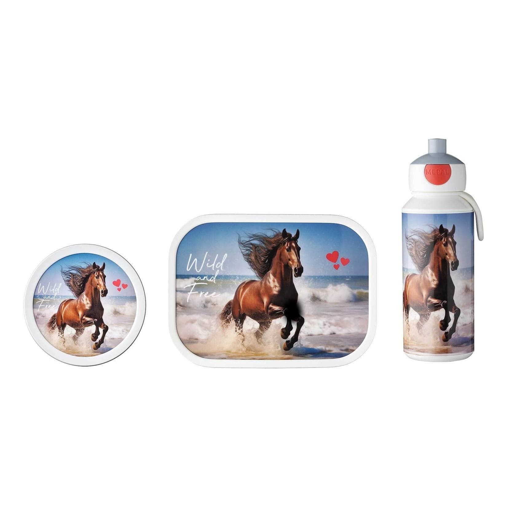 Mepal Lunchset Campus 3er Set - Trinkflasche Brotdose Fruchtbox