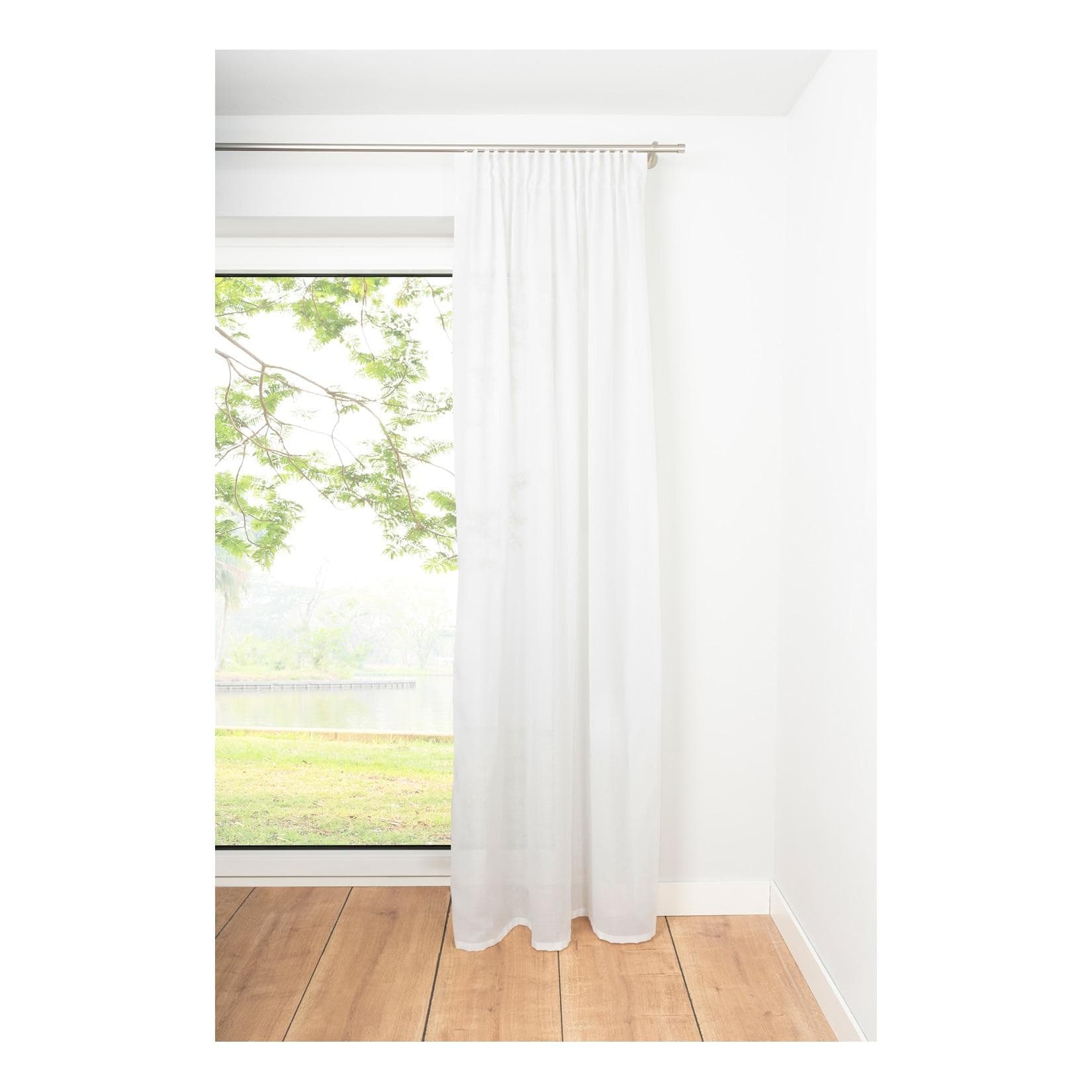 ONDECO Schlaufenschal Breeze Gardine Weiß Blickdicht
