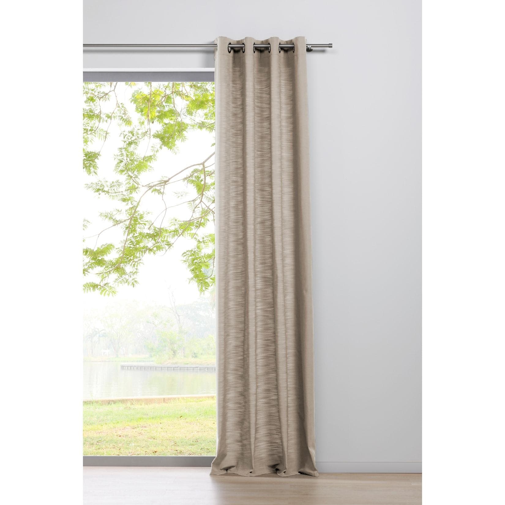 Ondeco Ösenschal Blickdicht Beige Vorhang