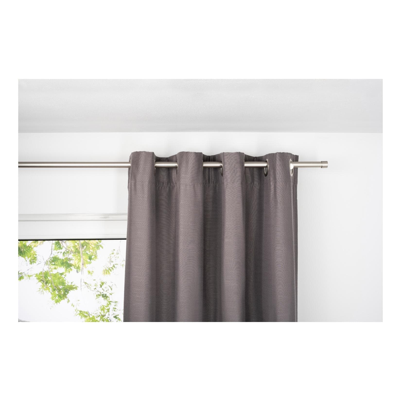 Ondeco Ösenschal Blickdicht Vorhang 1er Set Grau
