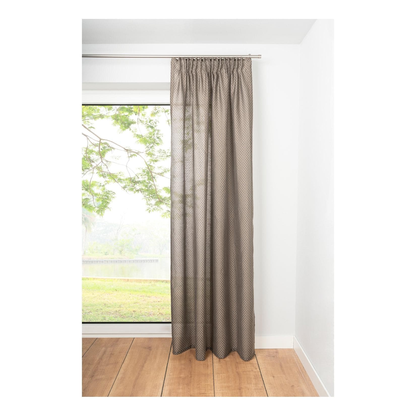 Ondeco Schlaufenschal Dot Blickdicht Vorhang Taupe