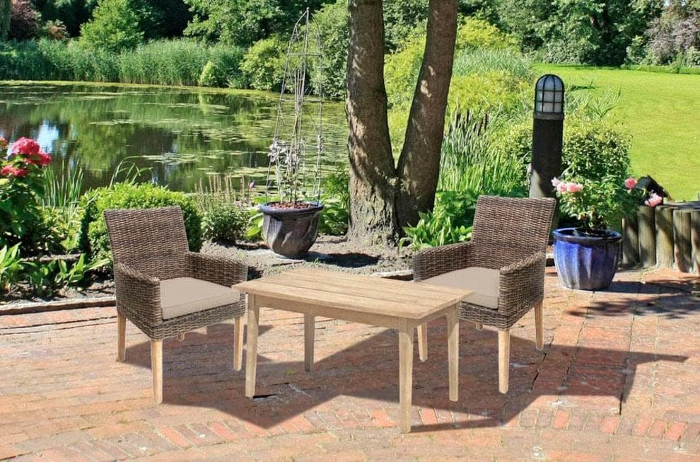 Garden Pleasure Garten-Essgruppe NORVELL/PUEBLO 3-tlg. Braun Taupe