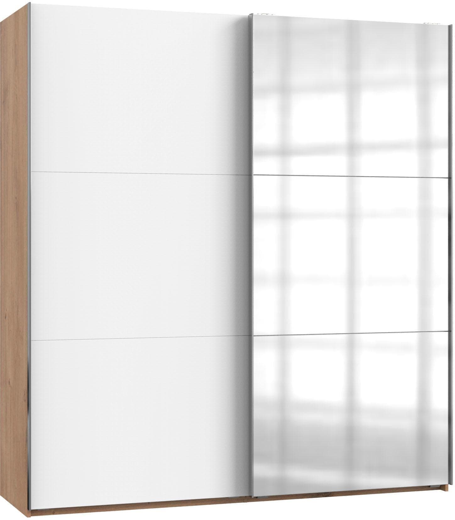 WIMEX Schwebetürenschrank Level Weiß/Plankeneiche