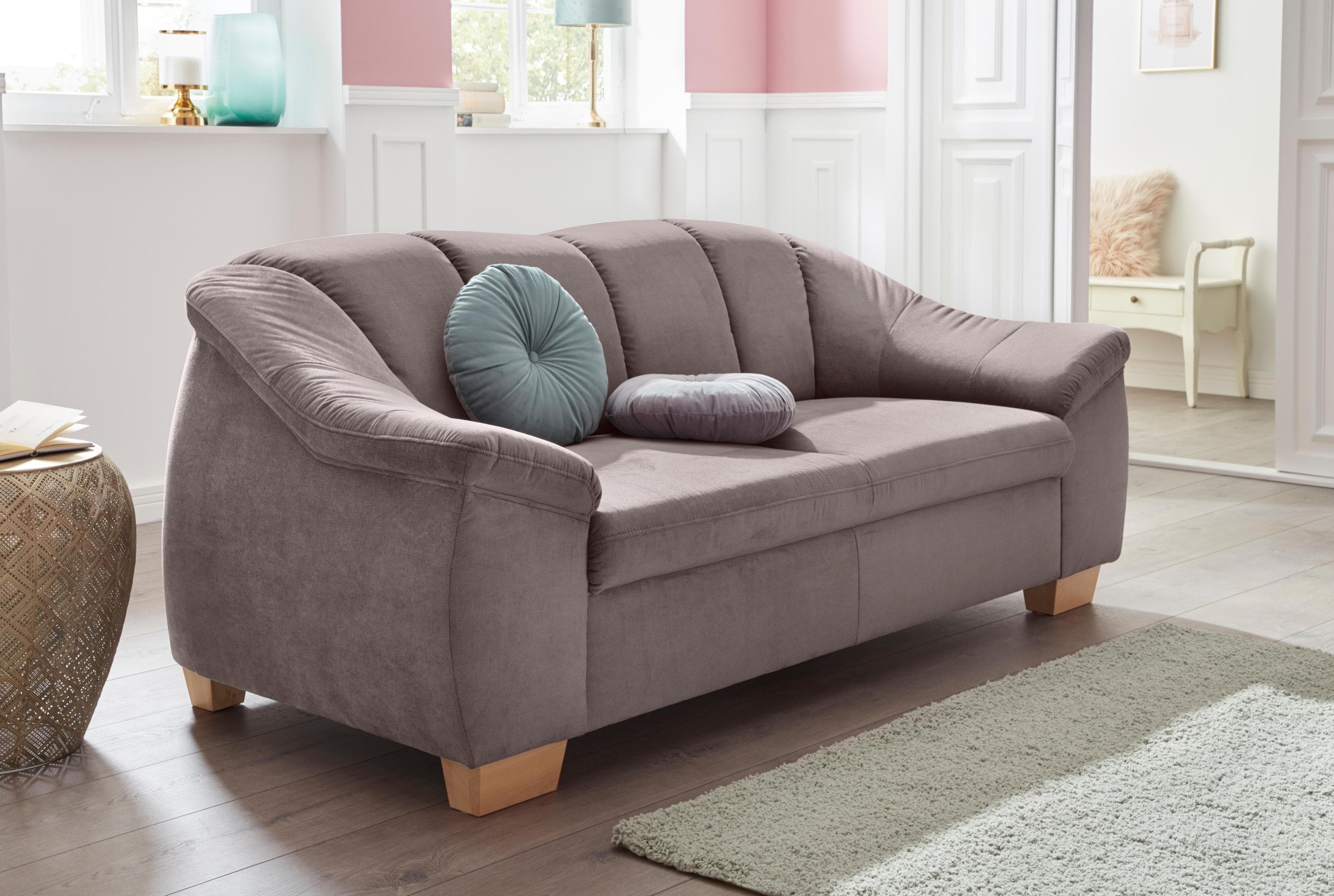 Sit & More Sofa Santo 2,5-Sitzer Braun Modern