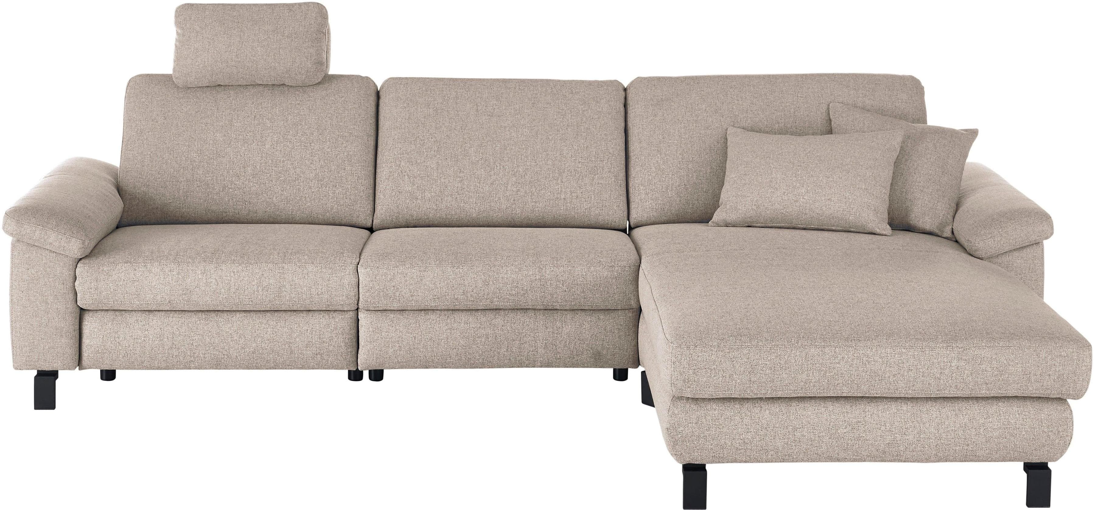 Candy Ecksofa Mainau L-Form Grau mit Relax- und Schlaffunktion