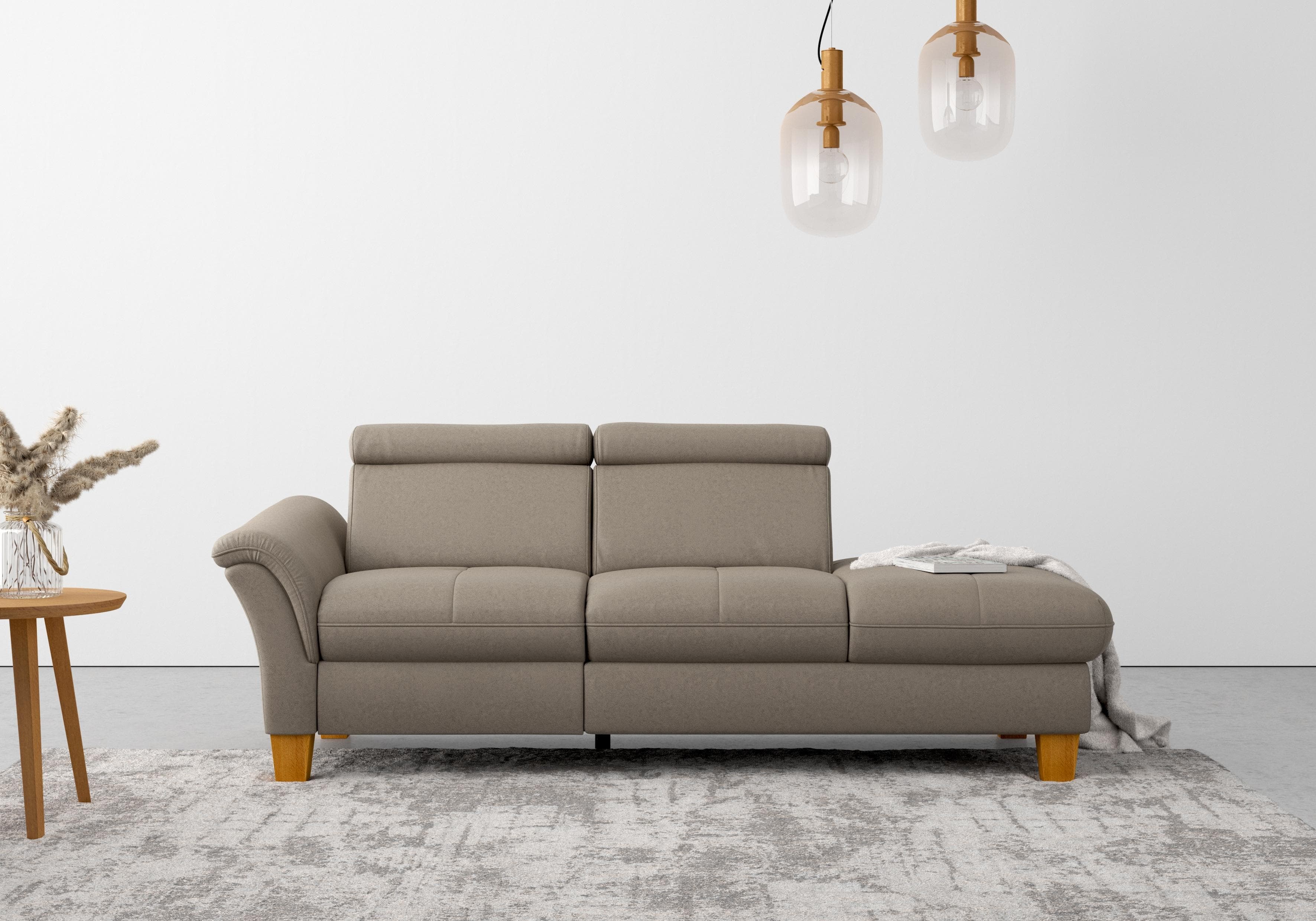 HOME AFFAIRE Recamiere Lindgren Braun Microfaser