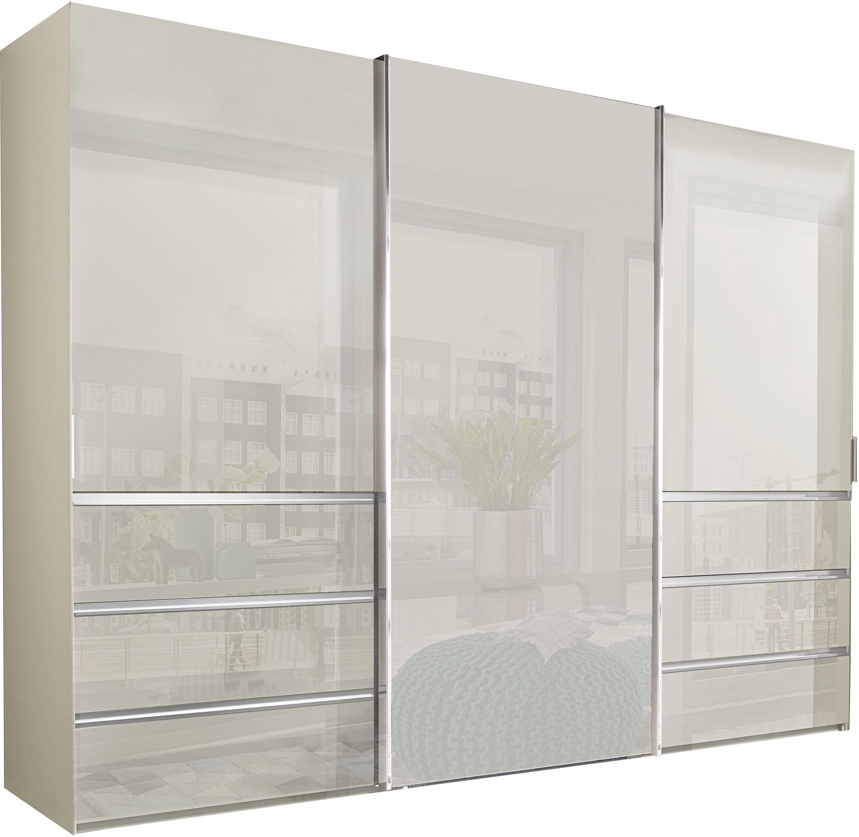 WIEMANN Schwebetürenschrank Malibu Champagner Glasfront