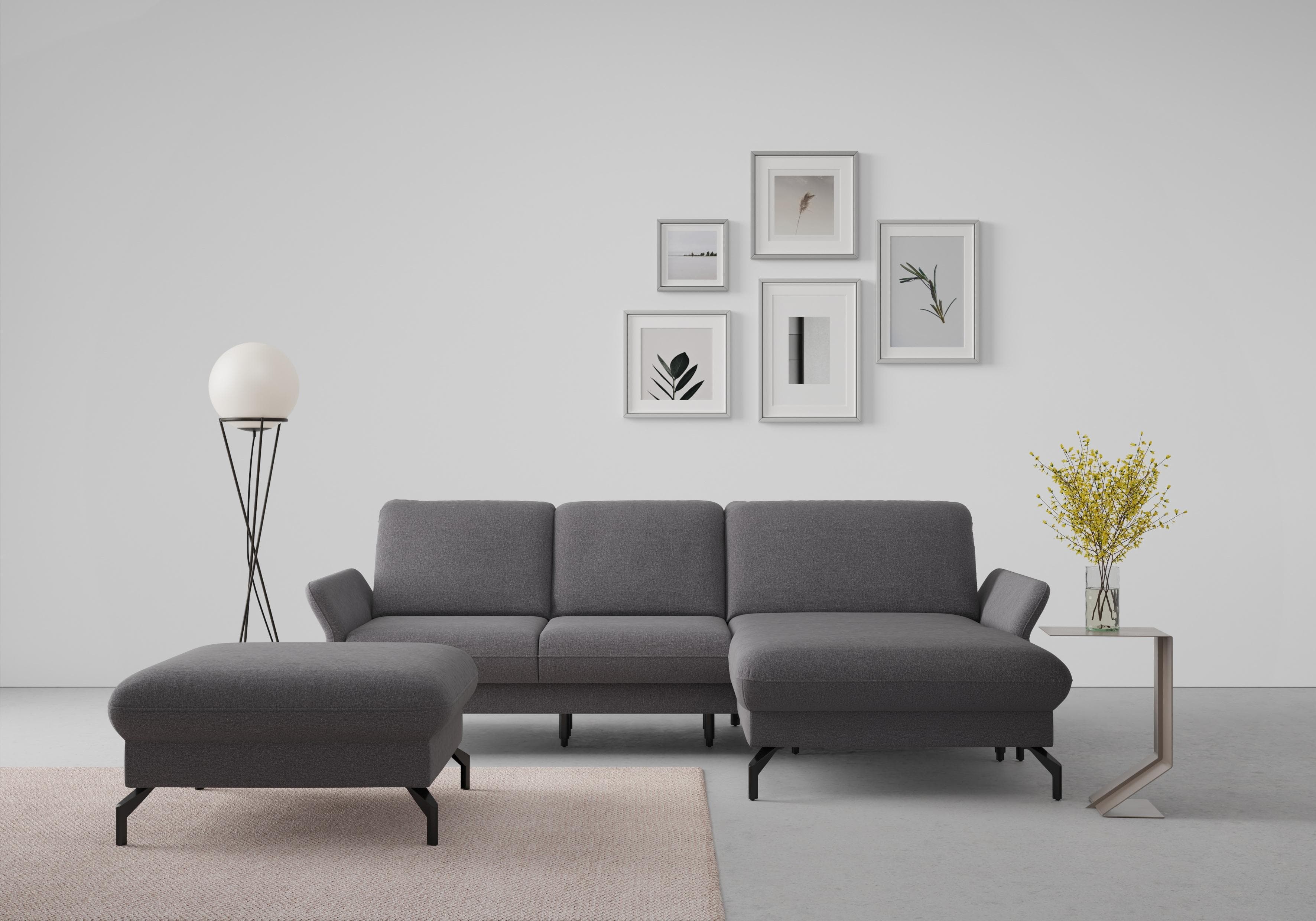 SIT & MORE Ecksofa Fashion L-Form Braun Motorisch mit Vorziehsitz