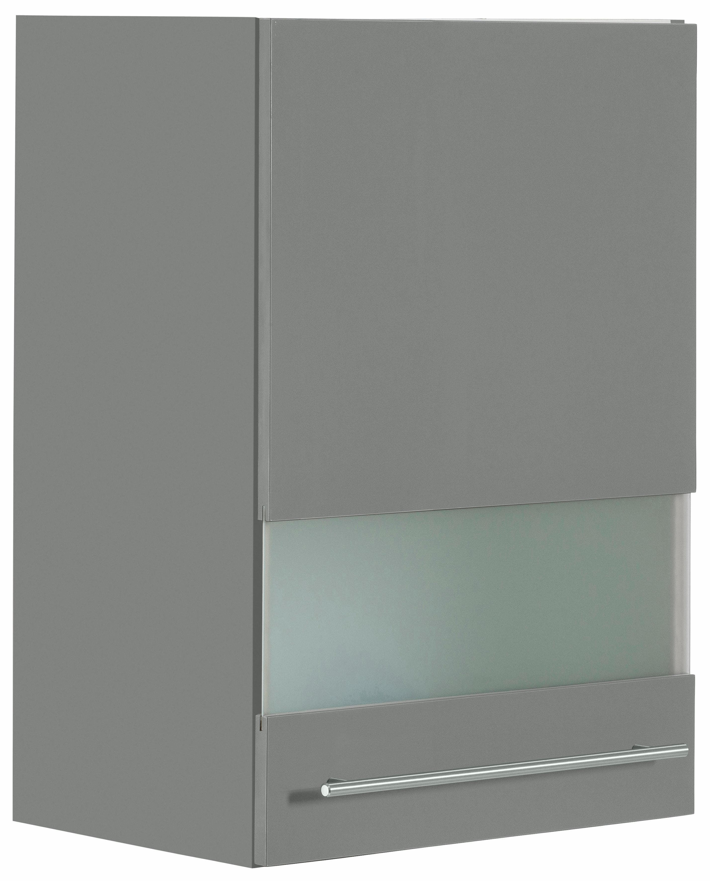 OPTIFIT Glashängeschrank Bern Grau Milchglas Metallgriff