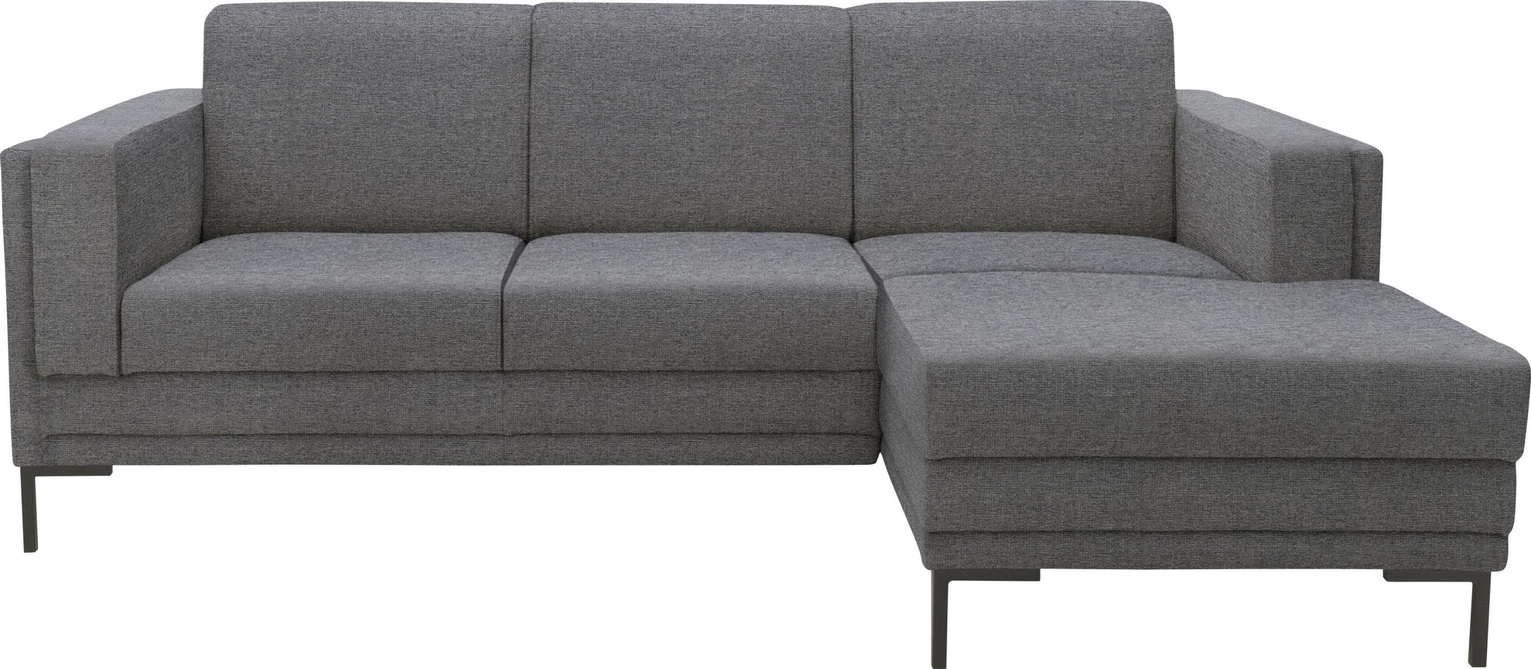 LOOKS BY WOLFGANG JOOP Ecksofa LOOKS VII L-Form Grau Polyester