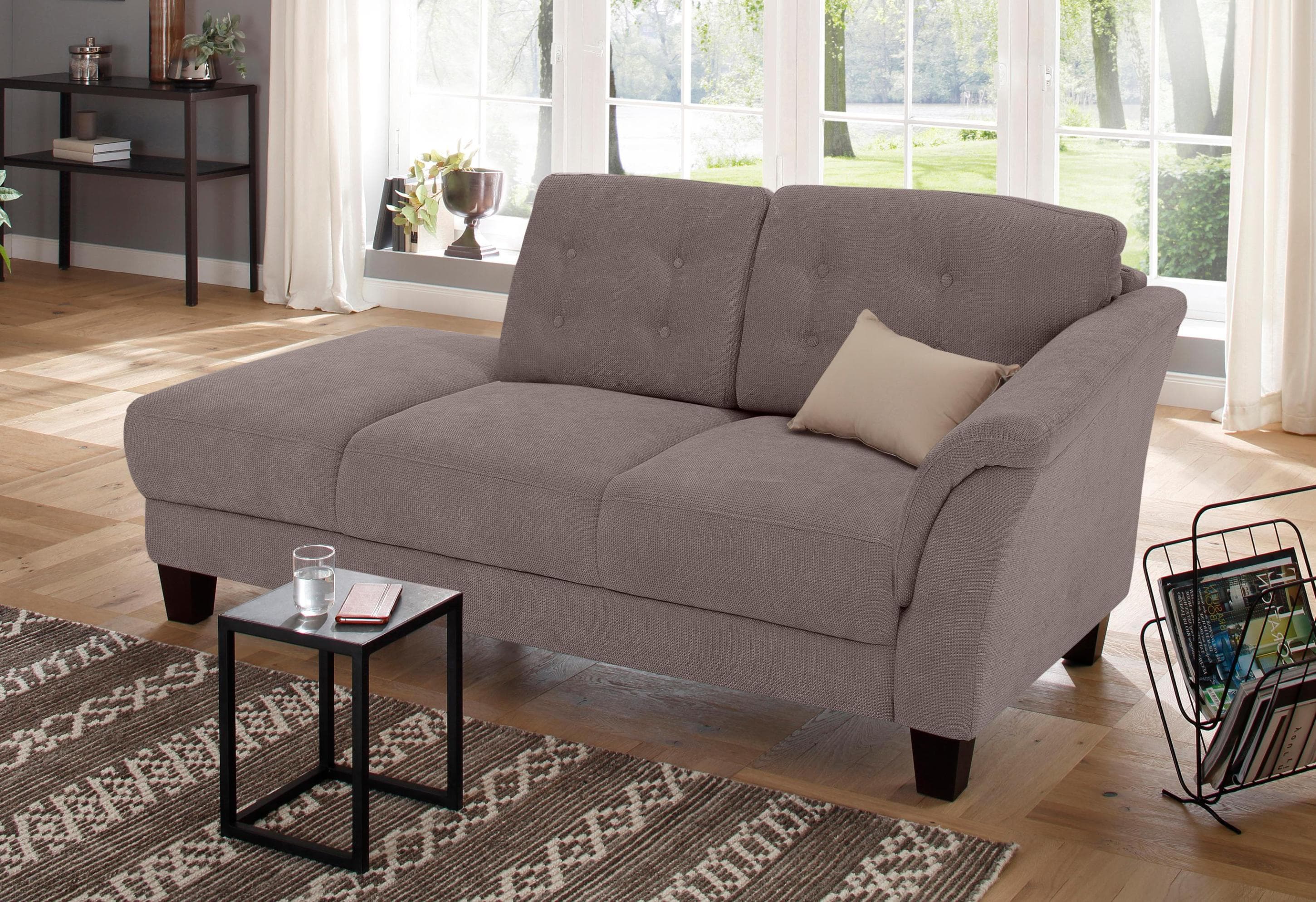 Home Affaire Recamiere Trondheim Taupe Luxus-Microfaser