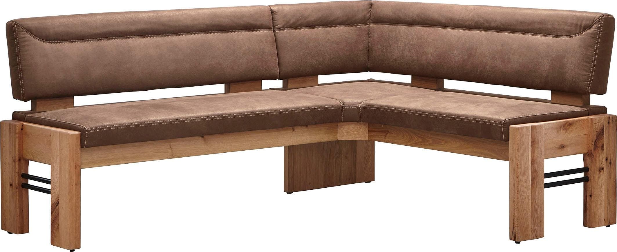 Eckbank Floyd K+W Komfort & Wohnen Braun Camel 71 Balkeneiche Natur