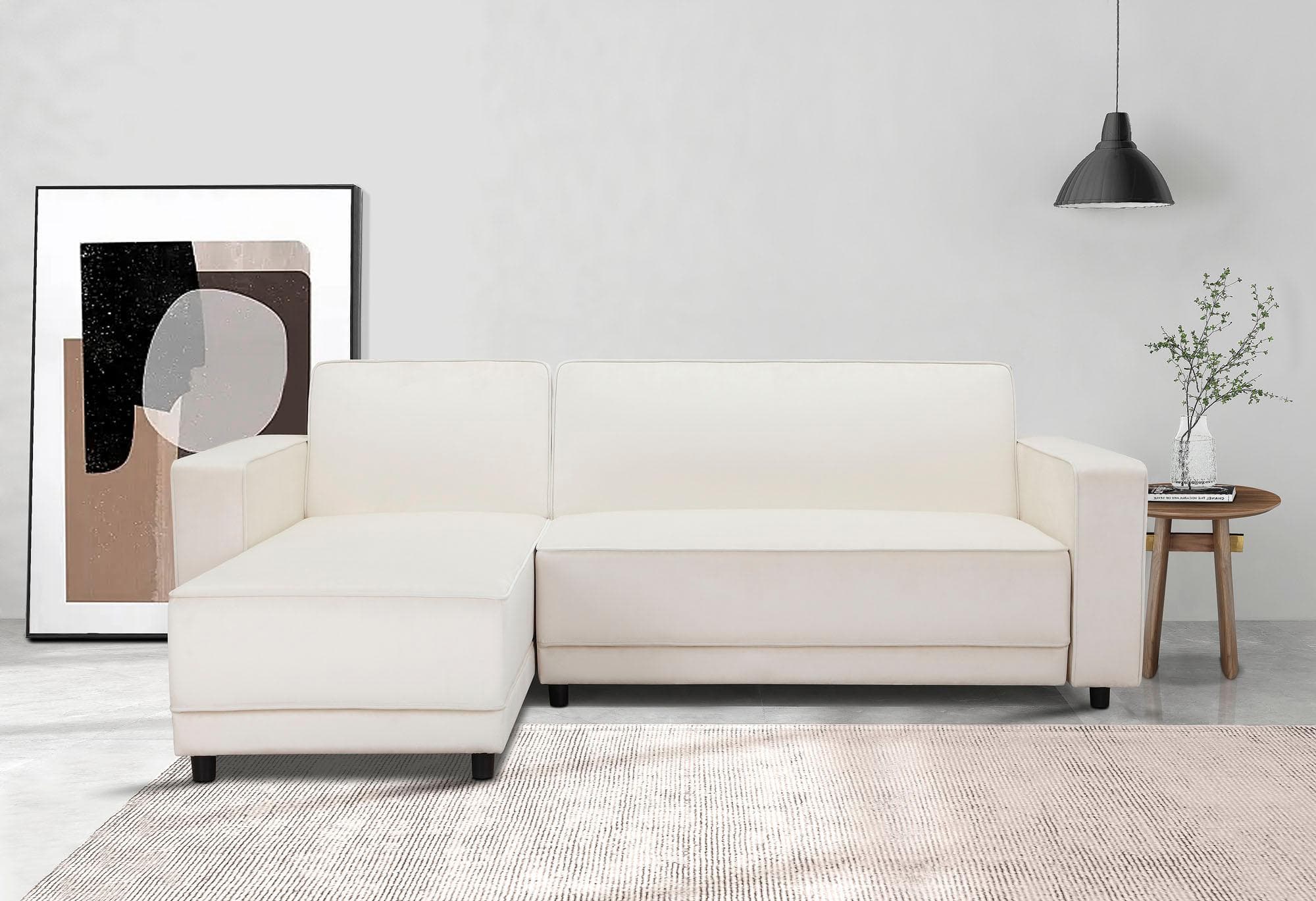 DOREL HOME Allie Ecksofa mit Schlaffunktion und Relaxfunktion Creme