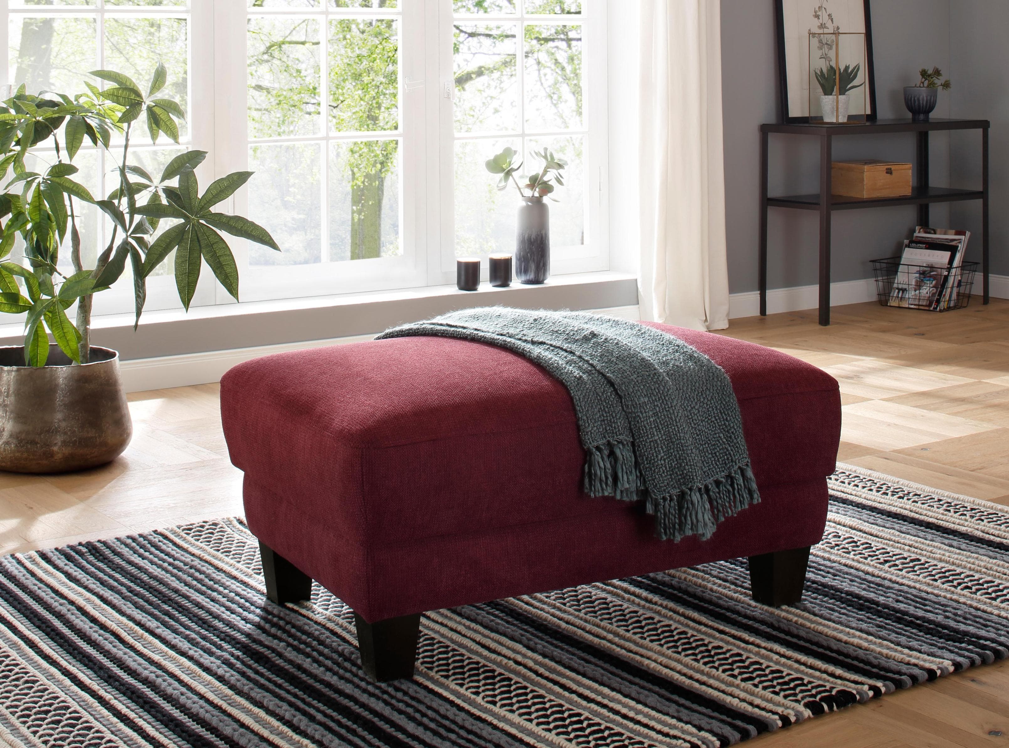 HOME AFFAIRE Trondheim Polsterhocker mit Stauraum Lila