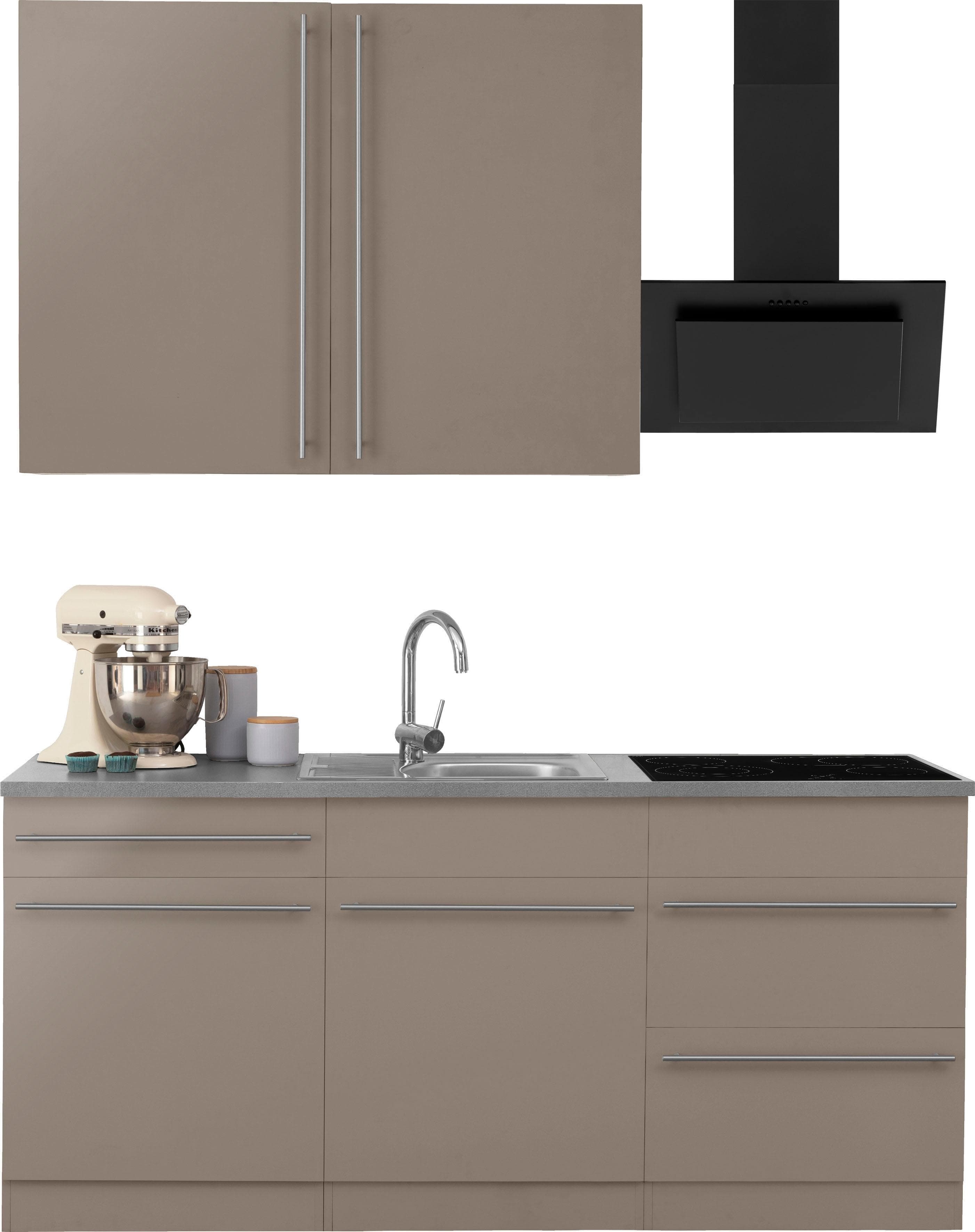 Wiho-Küchen Chicago Küchenzeile Braun Canvas Grau