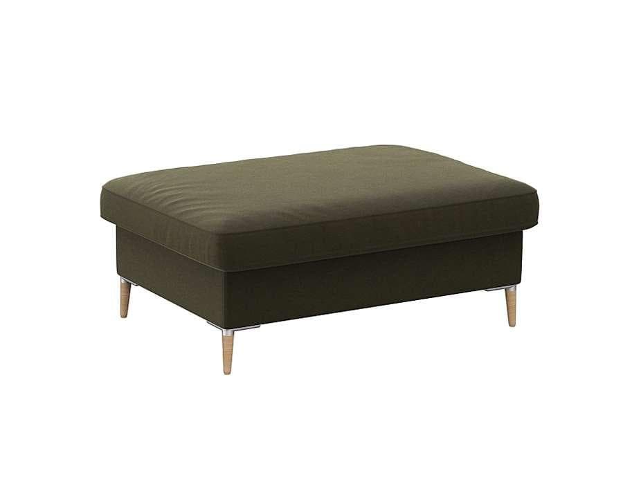 FLEXLUX Pouf Fiore Grün Skandinavisches Design Aluminium Eiche