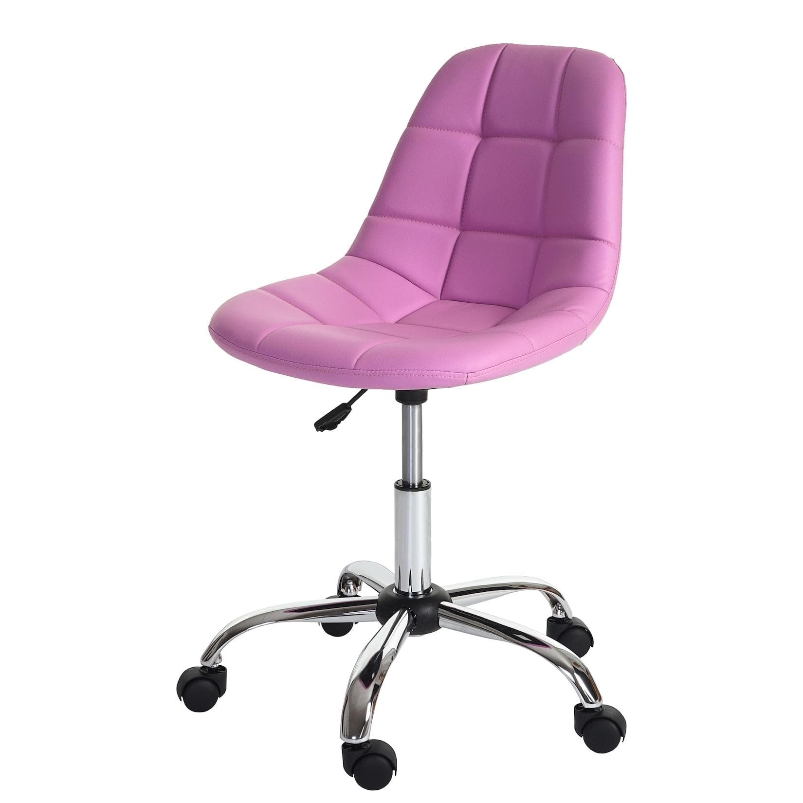 Drehstuhl MCW-A60 Bürostuhl Arbeitshocker Kunstleder Rosa