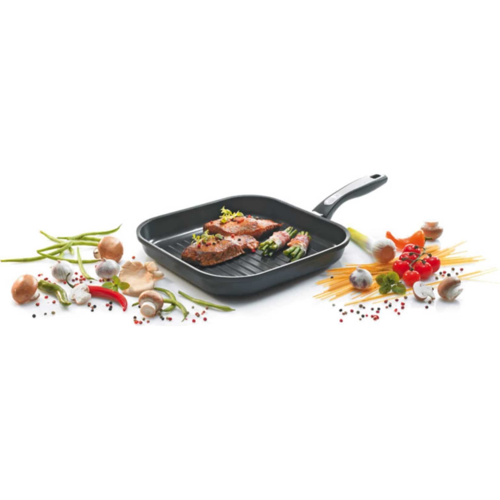 Steak- und Grillpfanne 28x28 cm Delta Aluguss Antihaft
