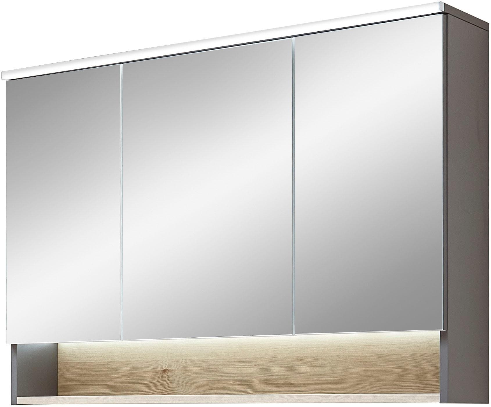 Spiegelschrank SAPHIR Quickset 394 Grau mit LED und Türdämpfer