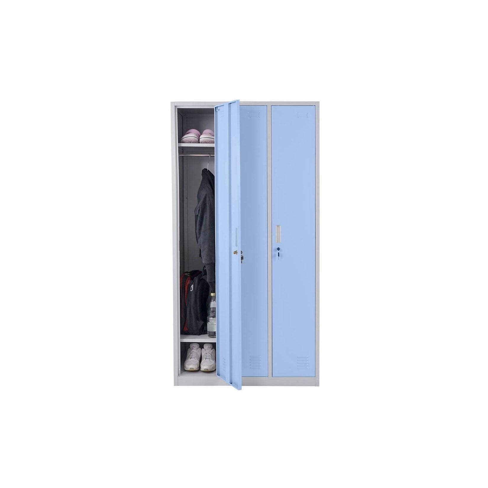 MCW Schließfach Preston T829, 3 Fächer, Metall, Blau