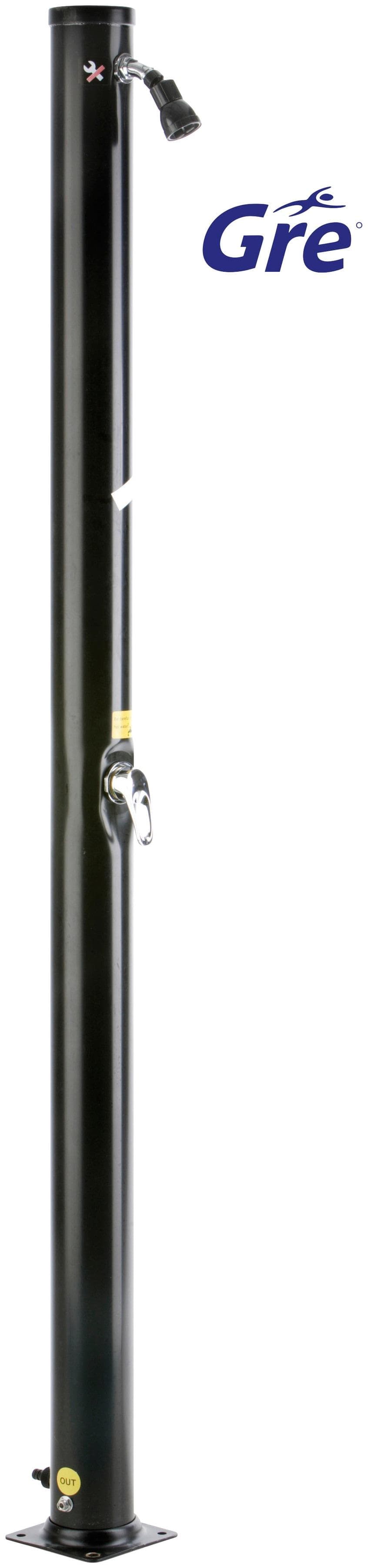 Solardusche GRE Braun Holzoptik 220 cm Kunststoff
