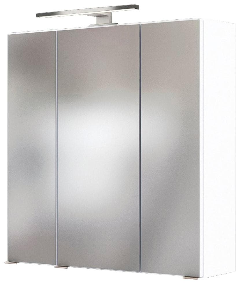 WELLTIME Spiegelschrank Catania Weiß mit LED-Beleuchtung