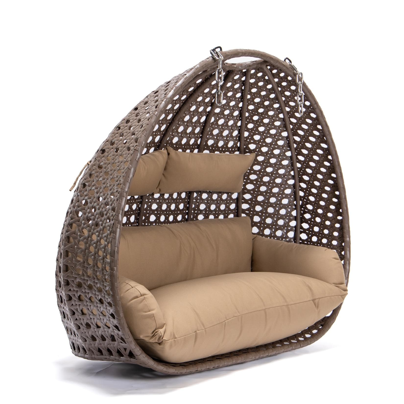 Home Deluxe Polyrattan Hängesessel-Korb Twin - Verschiedene Farben