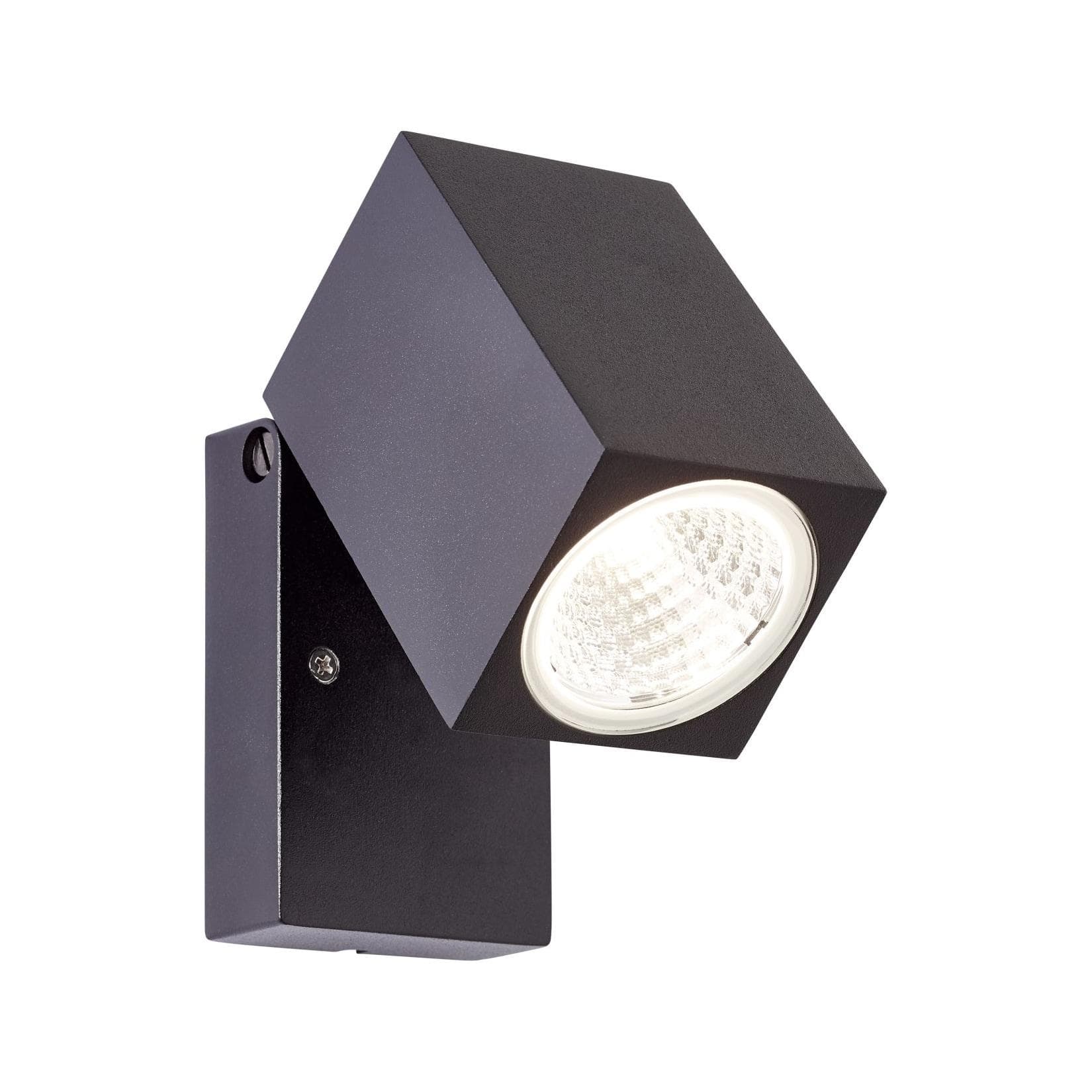BRILLIANT Wandstrahler Burk Schwarz LED Außenleuchte schwenkbar