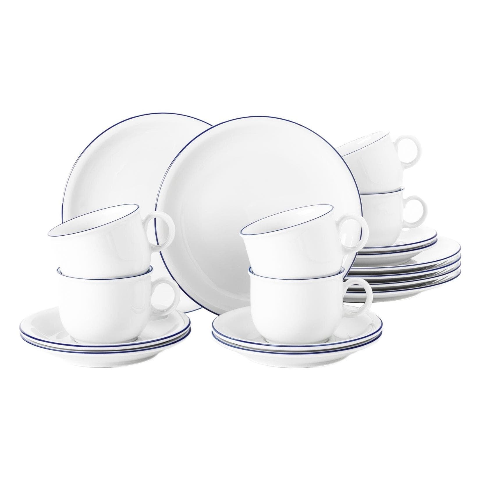 Maritimes Kaffeeservice aus Hartporzellan