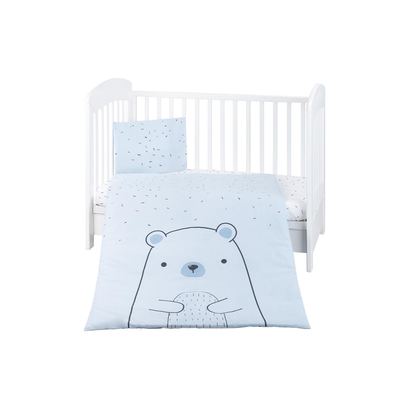 Kikkaboo Kinderbettwäsche Bär 3-teilig Blau