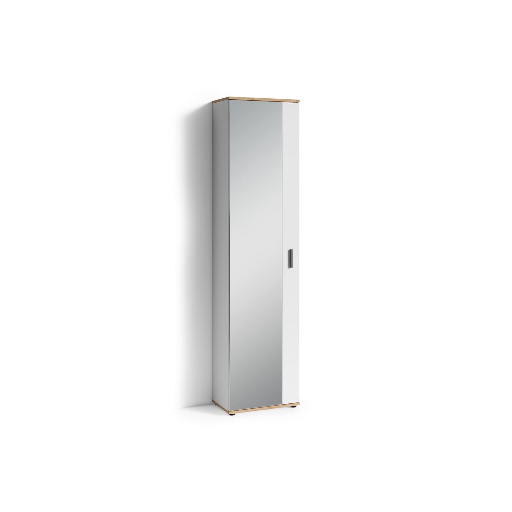 byLIVING Garderobe JAKOB mit Spiegeltür Artisan Eiche Weiß