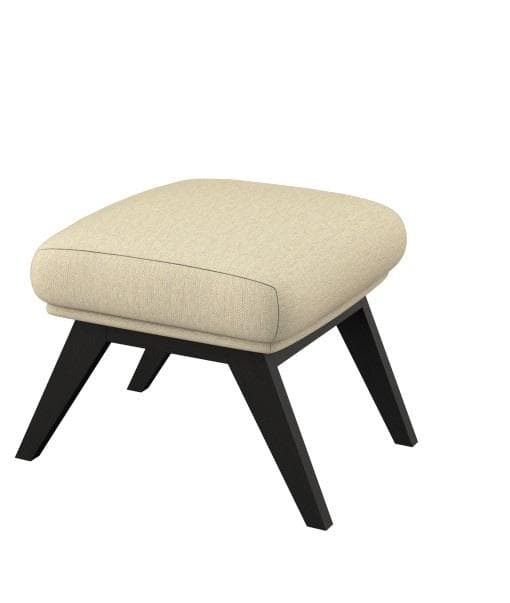 Flexlux Polsterhocker Adria Schwarz Chenille Skandinavisches Design